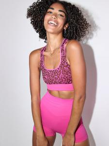 Велосипедные шорты 3 дюйма с бесшовным логотипом Pink, розовый