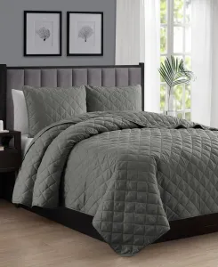 Комплект постельного белья Cathay Home Inc. увеличенного размера, легкий, для односпальной/полуторной кровати Macy'S, темно-серый