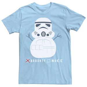 Мужская футболка с рождественским рисунком «Звездные войны: штурмовик, снеговик» Star Wars