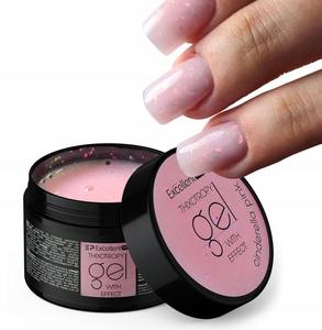 Excellent Pro Thixotropy Pink Builder Gel Pieces of Foil Cinderella Pink 15 г