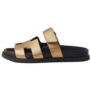 Сланцы женские с золотым тиснением HERMES