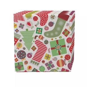 Набор салфеток, 100 % полиэстер, набор из 4 шт., 18x18 дюймов, забавные чулки и предметы первой необходимости