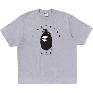 Футболка Bape Milo College Relaxed Fit A BATHING APE, серый