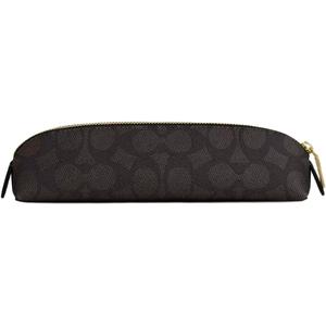 COACH Покрытая холстом дорожная сумка для хранения труб, Walnut & Black