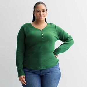 Худи с длинным рукавом Slim Fit Plus Size Sonoma Goods For Life, Midnight Moss
