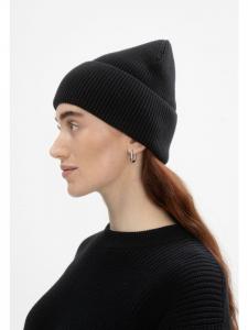 MELA Вязаная шапка в рубчик в стиле KALI, черная