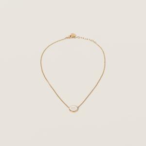 Металлическое ожерелье MIU MIU, белый