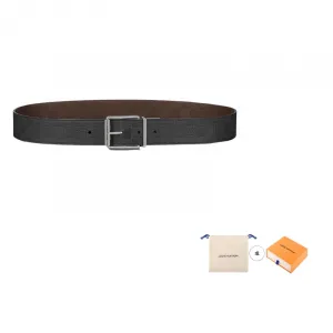 LOUIS VUITTON Ремень Lv Damier Print 40 мм реверсивный, Brown