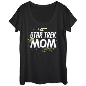 Футболка с космическим эскизом Star Trek Mom для юниоров Licensed Character, черный