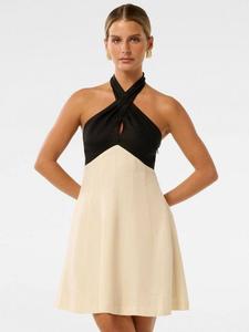 Платье-мини Lea Petite с топом-холтер из льна Forever New