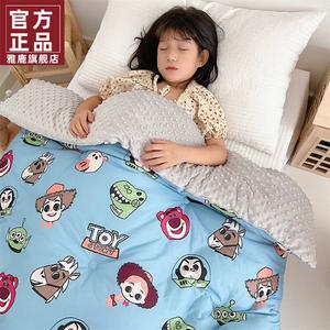 Yalu Детское одеяло 150x200 см, вес 1,6 кг, A класс, байковое, цвет Басс Лайтйир-синий