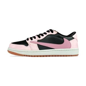 Jordan Трэвис Скотт x Air 1 Tokyo Berry устойчивые к истиранию низкие винтажные баскетбольные кроссовки женские розовые