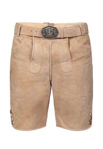 Короткие брюки из дикой кожи Balthasar Edelnice, цвет natur