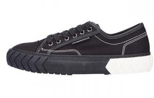 Холщовые кеды женские низкие черный/белый Both