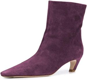 Женские ботильоны FSJ с квадратным носком, удобные, невысокий каблук типа «кикушка», на липучке, зимние, из искусственной замши, повседневные и нарядные, размеры 4-16 US, Purple