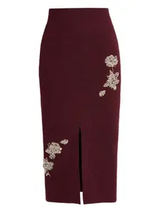 Декорированная юбка миди Erdem, красный