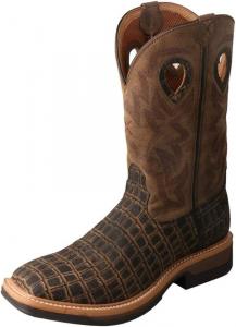 Ботинки Twisted X Men's Work Chukka Driving Moc, с мягким и стальным носком, Caiman Print & Bomber