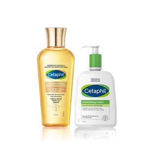 Набор увлажняющего масла и крема для тела с успокаивающим действием для кожи 125мл+550г Cetaphil