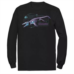 Мужская футболка Jurassic World Mosasaurus Skeleton X Ray Licensed Character, черный