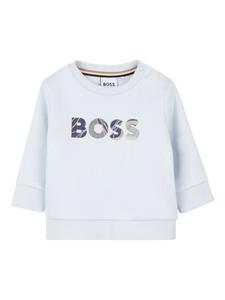 BOSS Kidswear толстовка с вышитым логотипом, синий