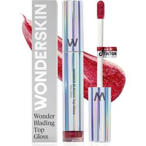 Wonder Blading Top Gloss Красный блеск для губ с блестками Увлажняющий и высокоэффективный Wonderskin