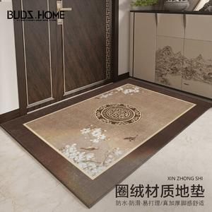 Budis Ковер 120х160 см из ПВХ, для прихожей и коридора, не скользит, Bird Language Flower Fragrance