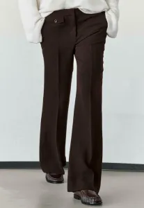 Расклешенные брюки с карманами Massimo Dutti, Mottled Dark Brown