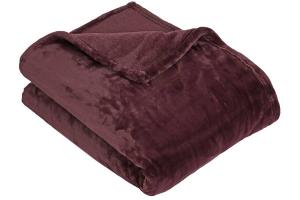Мягкое одеяло Zollner 00000395, бордо - 220 х 240 см