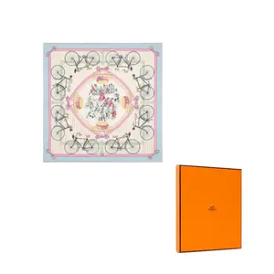 HERMES Шёлковый платок, Light Blue