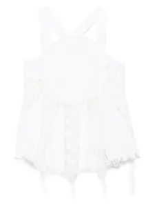 Блузка с кружевными вставками Loewe, белый