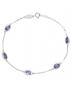 Браслет Suzy Levian из 14-каратного золота с танзанитом овальной огранки общим весом 2,50 карата Suzy Levian New York, White gold