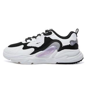 Низкие кроссовки для бега женские бело-черные Erke, цвет слоновая кость/угольный черный