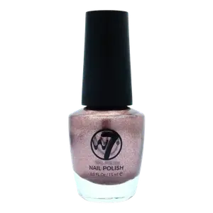 Лак для ногтей 120 розовое золото W7 Glitter, 15 мл