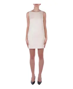 Кремовое платье прямого кроя Dondup, бежевый