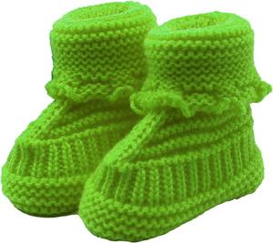 Детские пинетки для новорожденных, вязаные крючком, короткие ботинки, легкие и дышащие, для дома, первые шаги девочек Generic, Green
