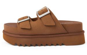 CHARLES&KEITH Женские слайдеры EVA высотой 6,5 см коричневые, цвет Brown Brown