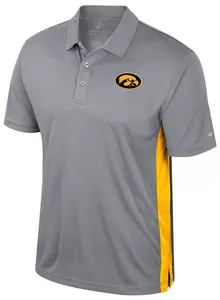 Мужская футболка-поло Colosseum Iowa Hawkeyes Heather Grey