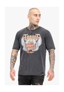 Мужская футболка свободного кроя DELLANO TAPOUT, цвет Washed Grey