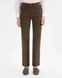 Женские узкие брюки с боковой вышивкой Simorra, зеленый