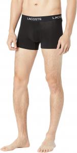Комплект из 5 мужских хлопковых трусов-боксеров-стрейч Lacoste, Black