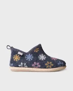 Тапочки женские закрытые с вышивкой Toni Pons, темно-синий