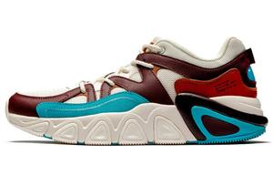 Кроссовки мужские массивные низкие белый/коричневый/синий 361°