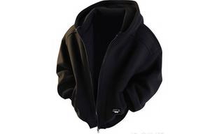 Толстовка Unisex Hooded Thickened Cardigan ZIAREL, черный fleece-lined and thickened[removable logo]