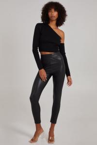 Брюки на подкладке из искусственной кожи Pink Vanilla, черный