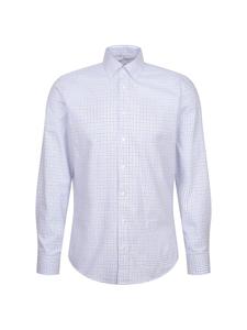 Рубашка делового кроя Slim Fit SEIDENSTICKER Schwarze Rose, Gentian/White