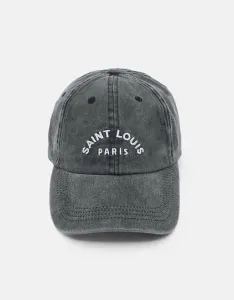 Черная кепка Pull&Bear Saint Louis Paris