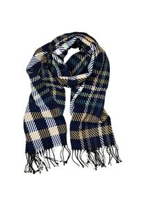 Итальянский шарф Strisce мягкий и теплый Collezione alessandro, синий