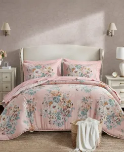 Комплект постельного белья Heather Vintage Floral из 7 предметов, размер King Madison Park Essentials, розовый