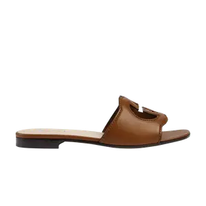 Кроссовки Gucci Wmns Interlocking G Cut-Out Slide Sandal, коричневый