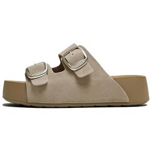 BASTO Кожаные слайдеры с пэчворком для женщин серые, цвет Gray